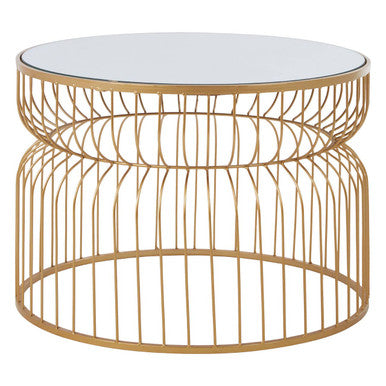 Orsina Avantis Round Side Table with Stylish Gold Finish Orsina