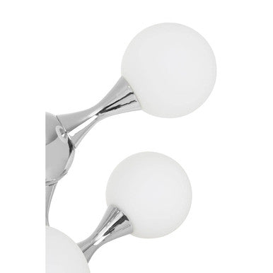 Orsina Table Lamp with Stylish Chrome Base and White Glass Globes for Modern Home Decor