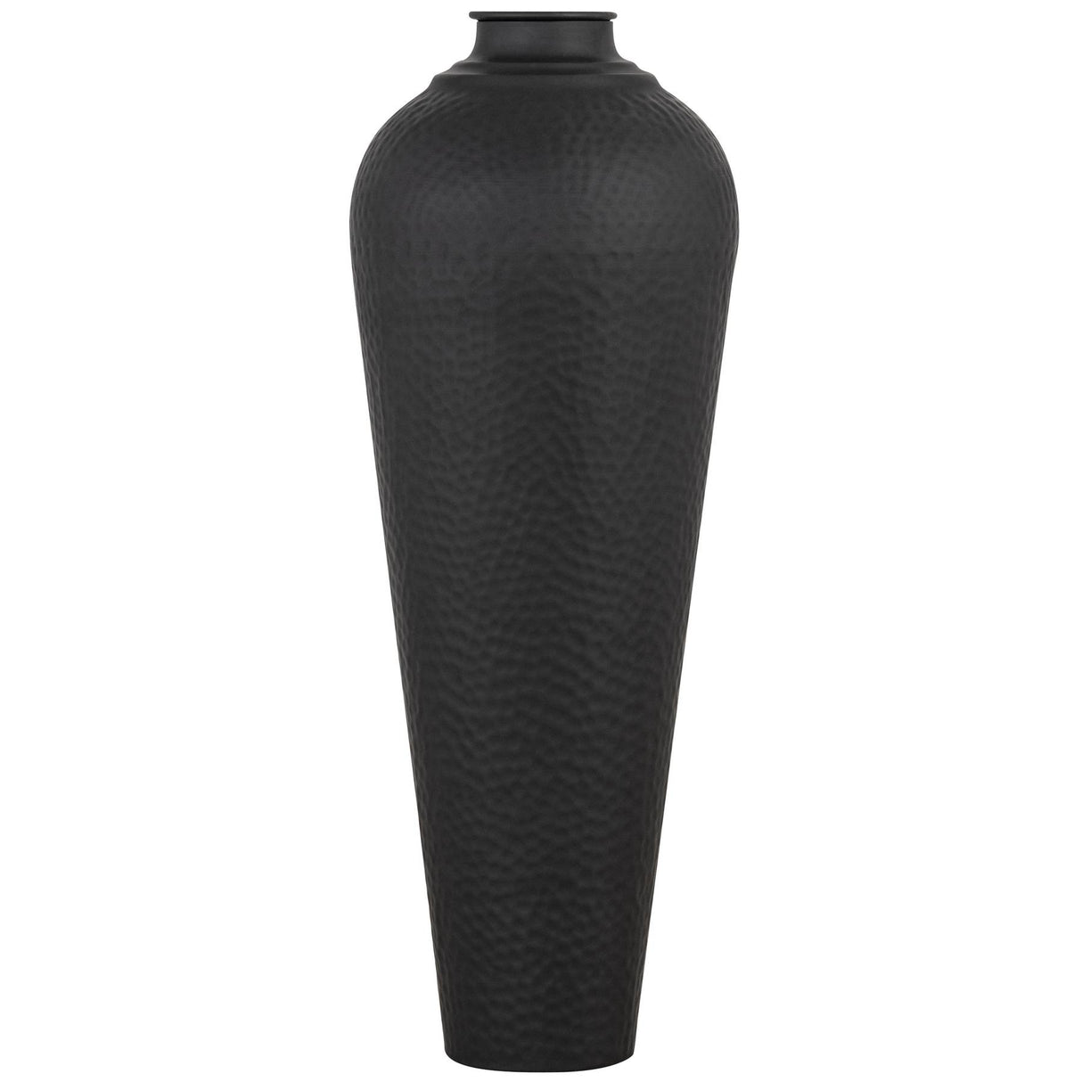Matt Black Medium Hammered Vase With Lid Shades 4 Seasons