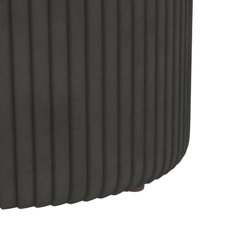 HOMCOM Round Pouffe, Storage Footstool with Cushioned Top HOMCOM