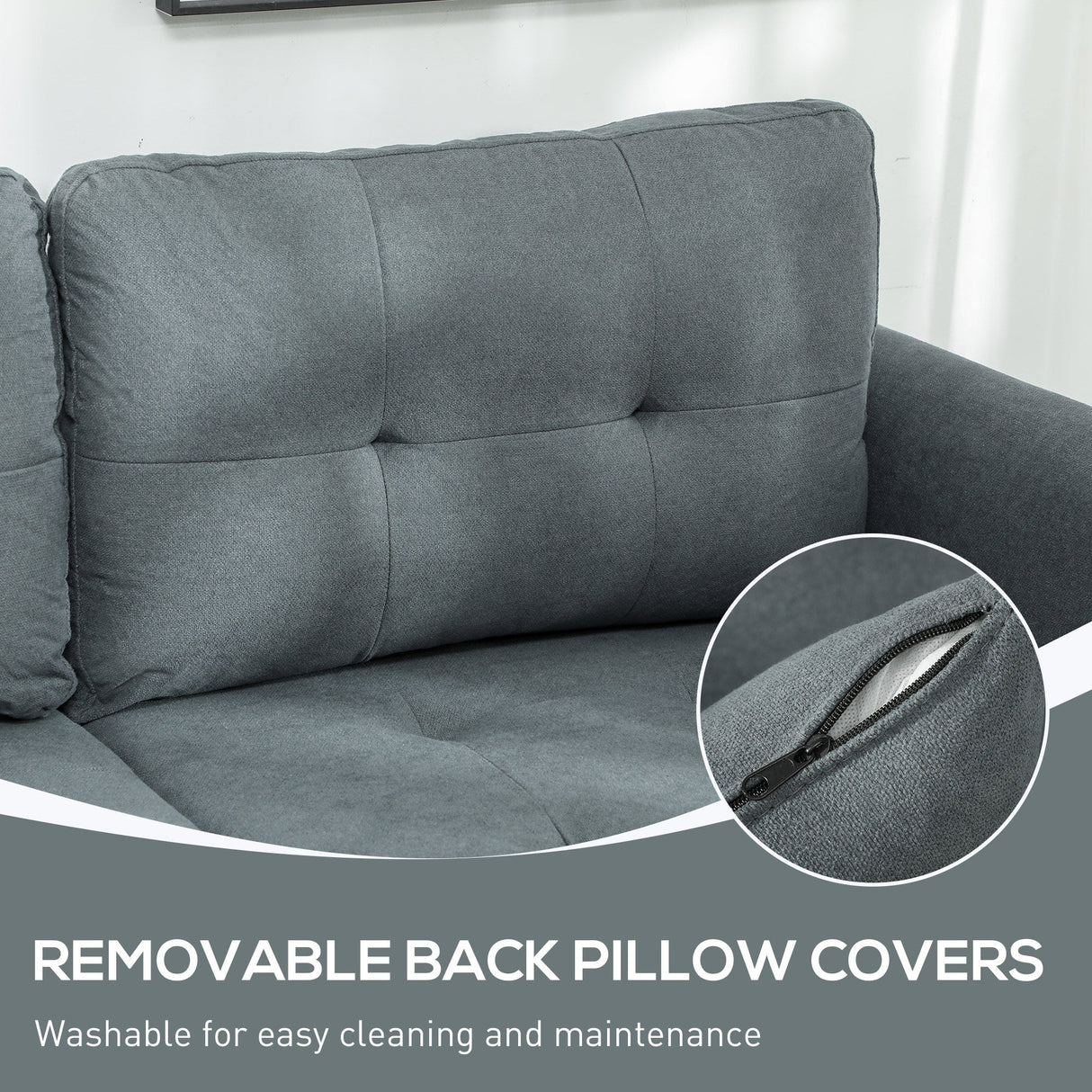 Wise Galleria Modular Sofa with removable back pillow covers for easy cleaning and maintenance