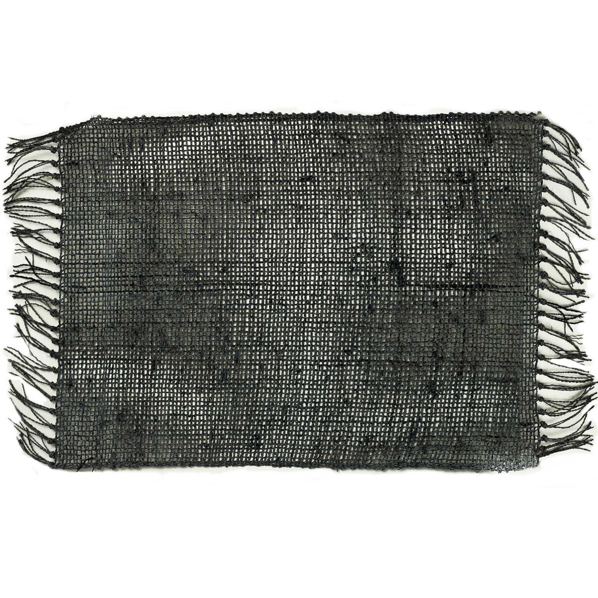 Seagrass Fringe Natural Placemat - Charcoal AW-Dropship