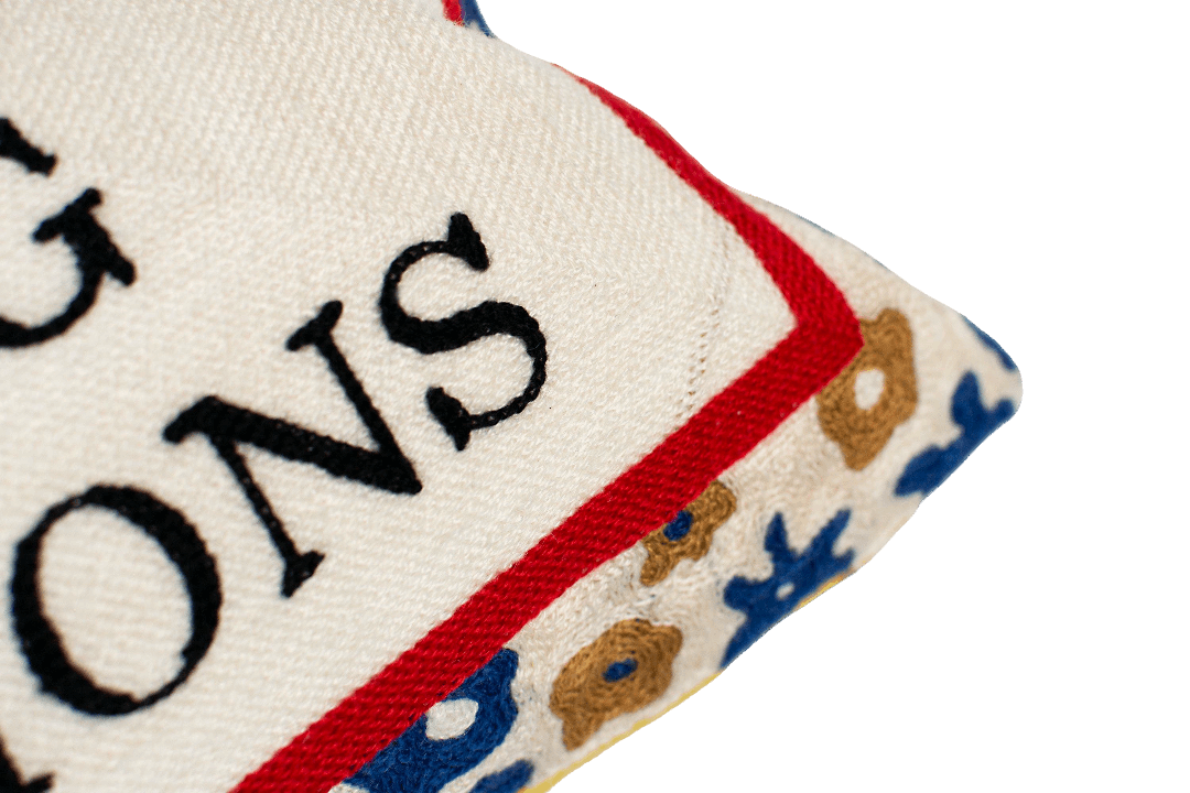 The Pillow Drop Needlepoint Cushion - Fun Quote Design The Pillow Drop