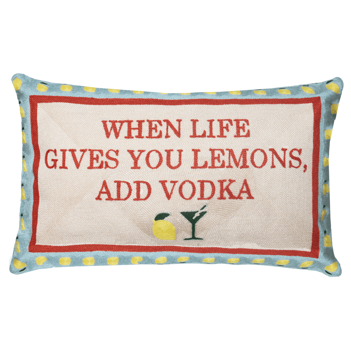 When Life Gives You Lemons Needlepoint Cushion The Pillow Drop
