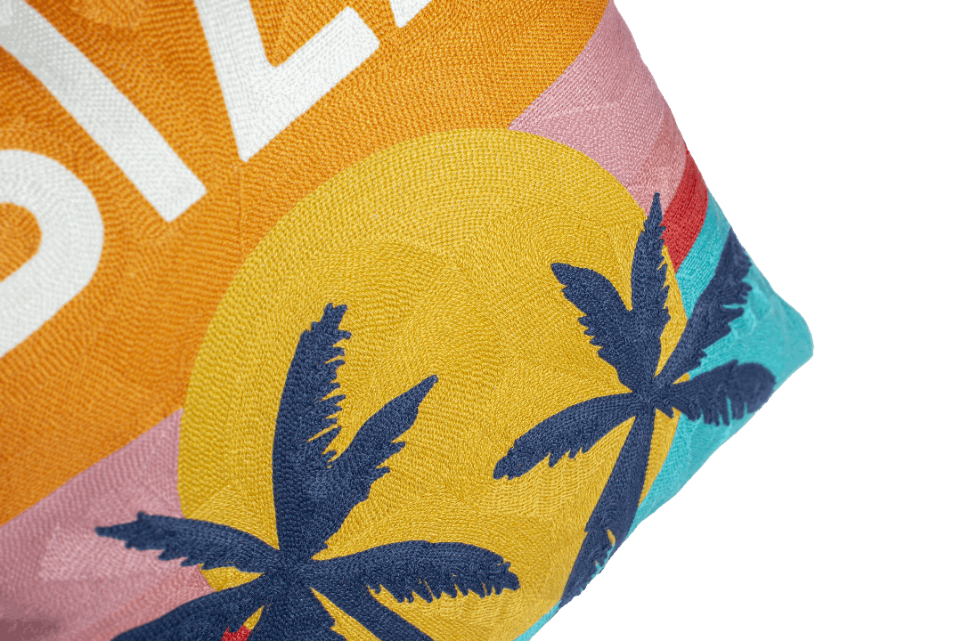The Pillow Drop Needlepoint Cushion Ibiza Design The Pillow Drop