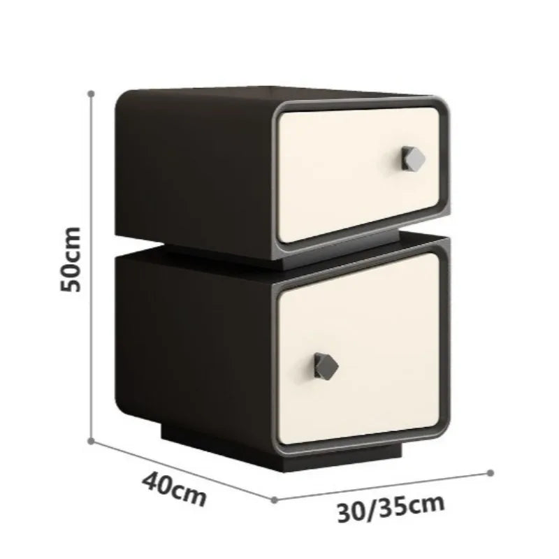 Klassyx Modern Nightstand with Two Drawers and Stylish Design for Bedroom Storage