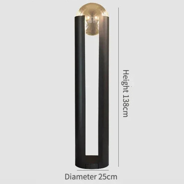Norda Lamp by Nisu Home with a sleek design, measuring 138cm in height and 25cm in diameter