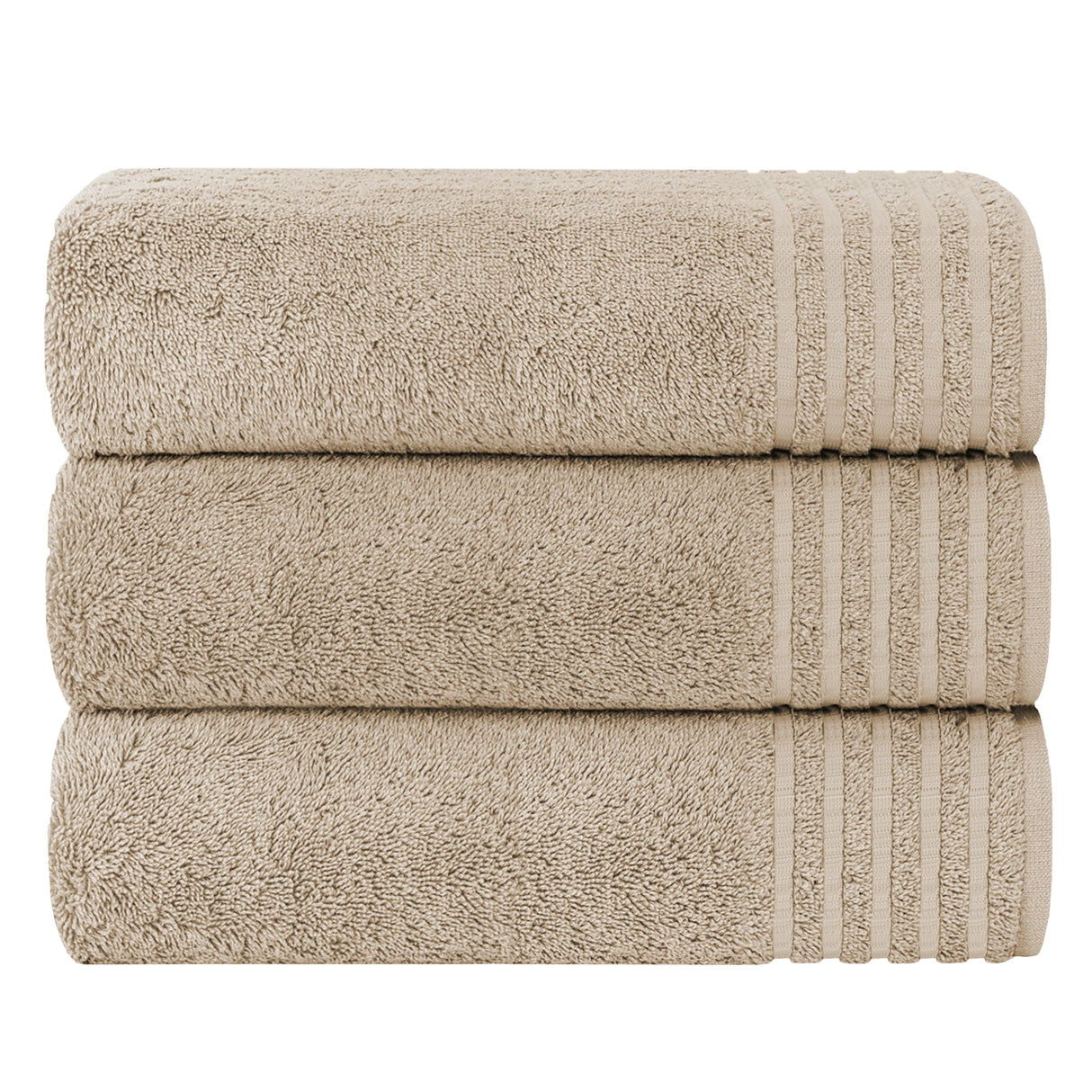 OLIVIA ROCCO Bath Sheets in Soft Beige, Perfect for Luxurious Bathroom Comfort