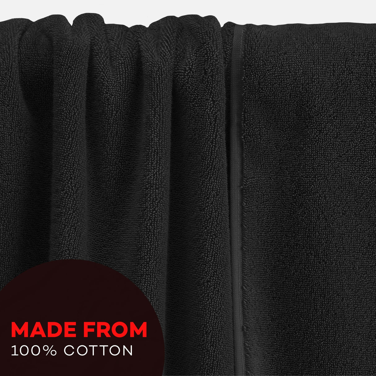 OLIVIA ROCCO Black Bath Sheets Made from 100 Percent Cotton for Luxurious Absorbency