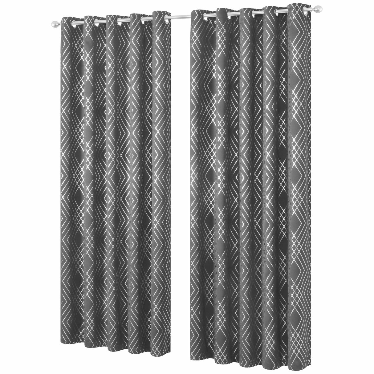 OLIVIA ROCCO Blackout Curtains with Geometric Pattern for Light Blocking and Privacy