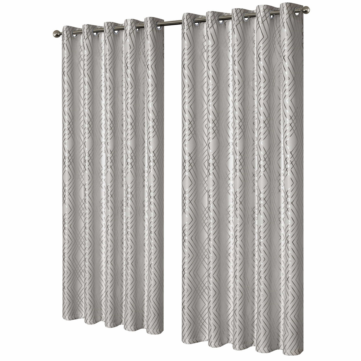 OLIVIA ROCCO Grey Curtain Set featuring Blackout Curtains for light reduction and privacy