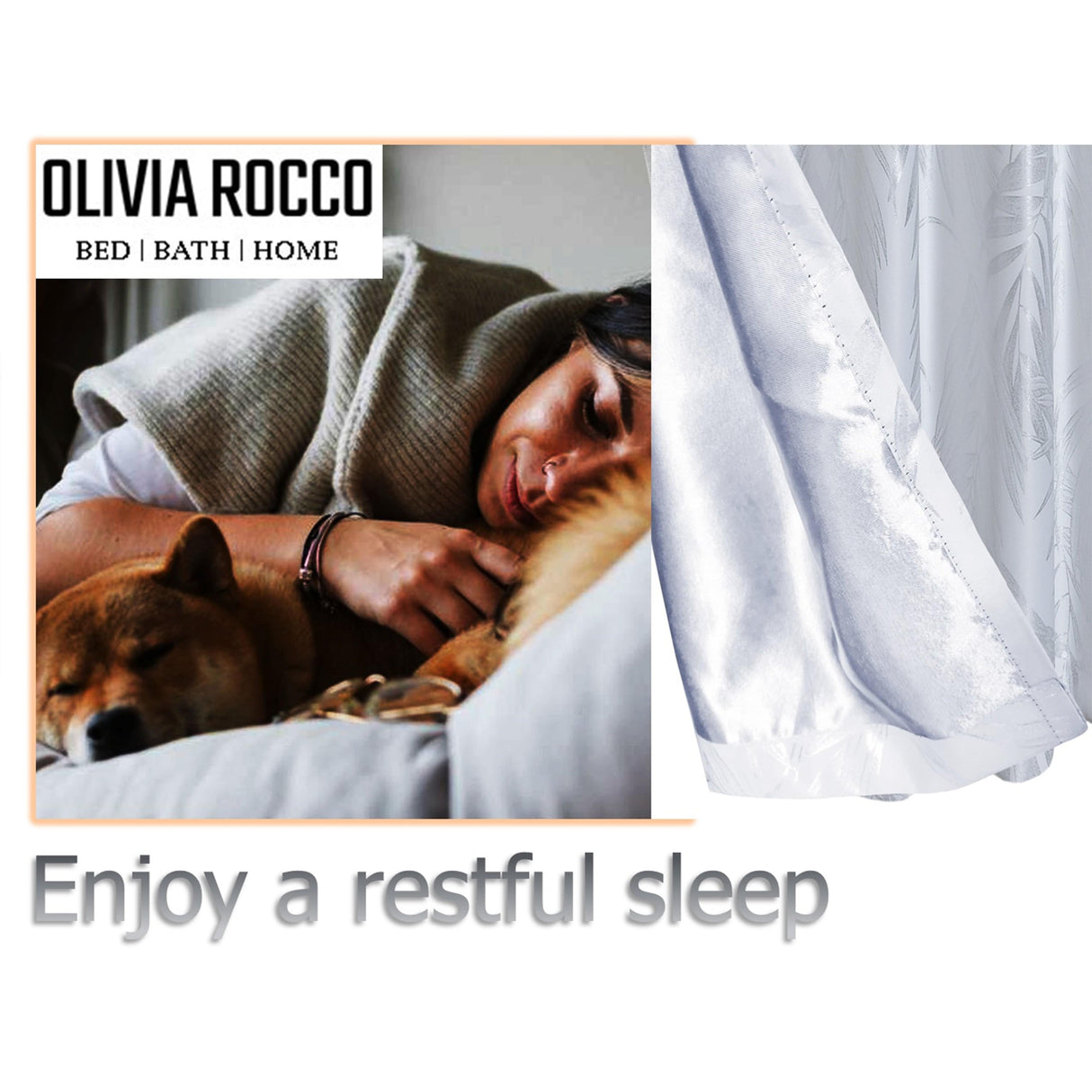 OLIVIA ROCCO Blackout Curtains providing a tranquil environment for a restful sleep