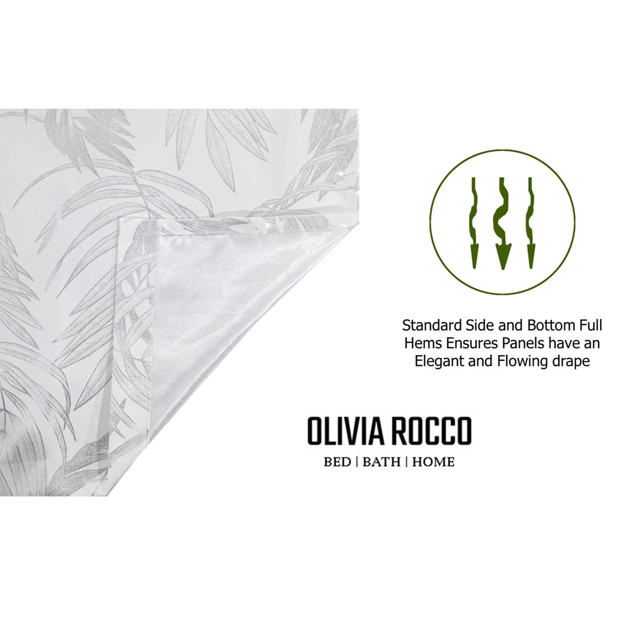 OLIVIA ROCCO Blackout Curtains with elegant hems for a stylish and flowing drape