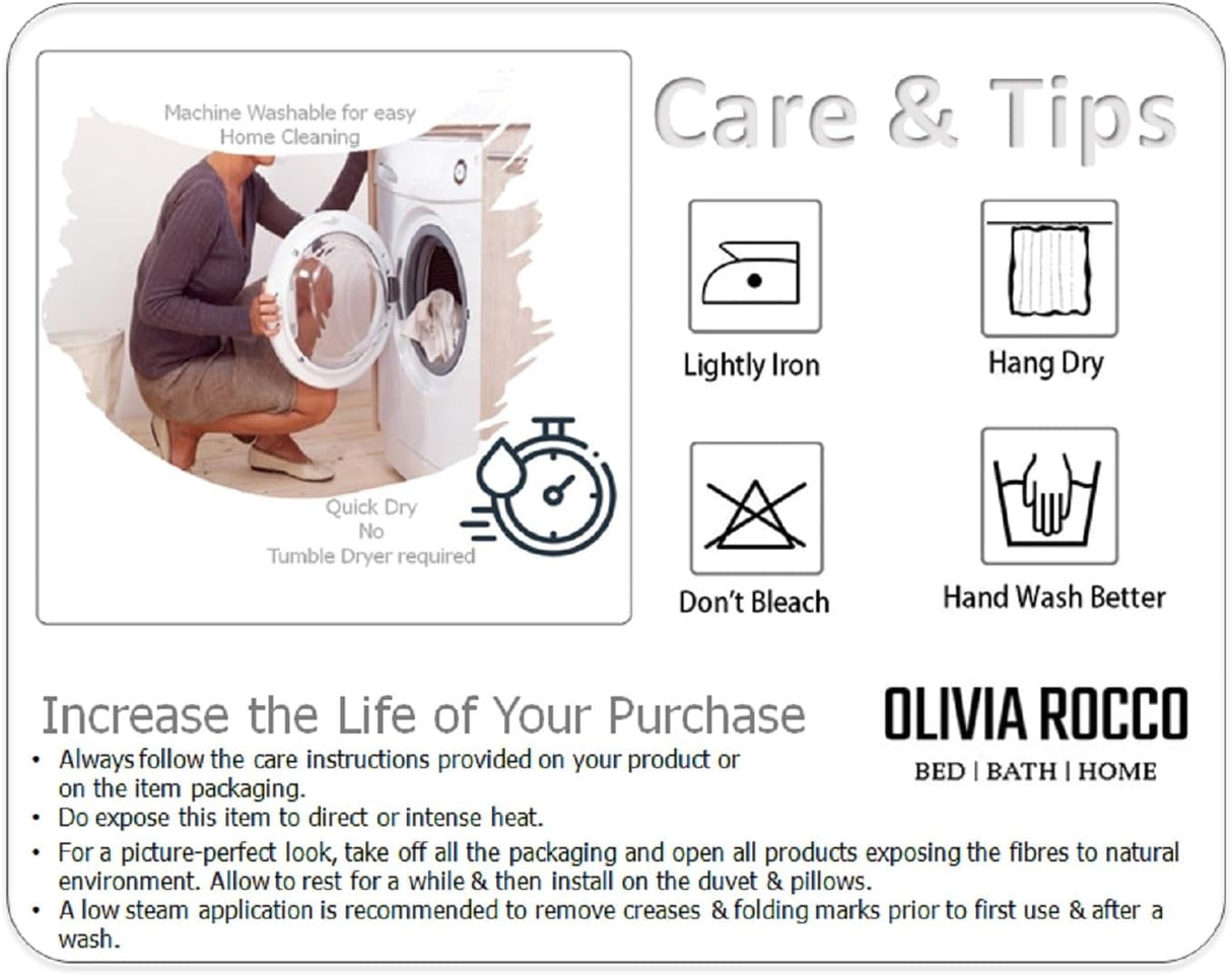 OLIVIA ROCCO Fleece Duvet Set care instructions for optimal maintenance and washing tips
