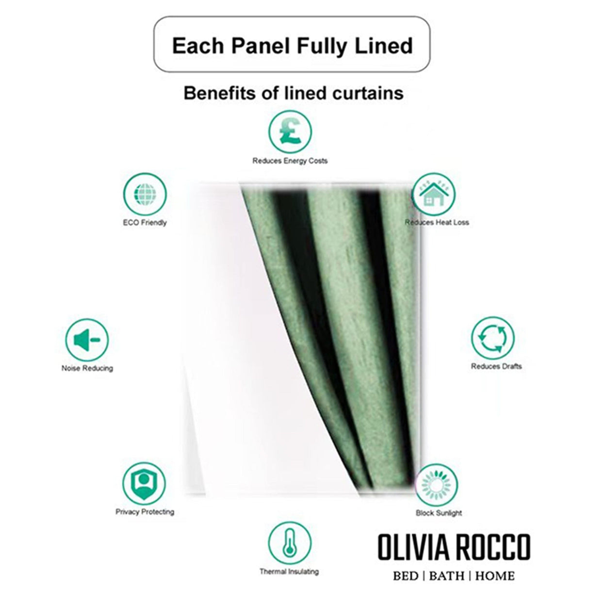 OLIVIA ROCCO Jacquard Curtains with Eco-Friendly Benefits and Noise Reducing Features
