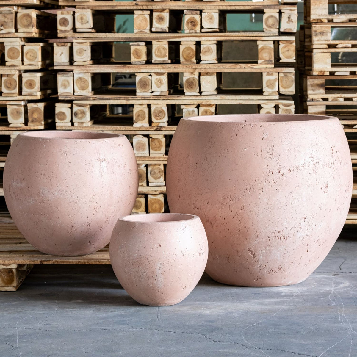 Orbello | Blushstone - 35cm Medium Concrete Sphere Planter
