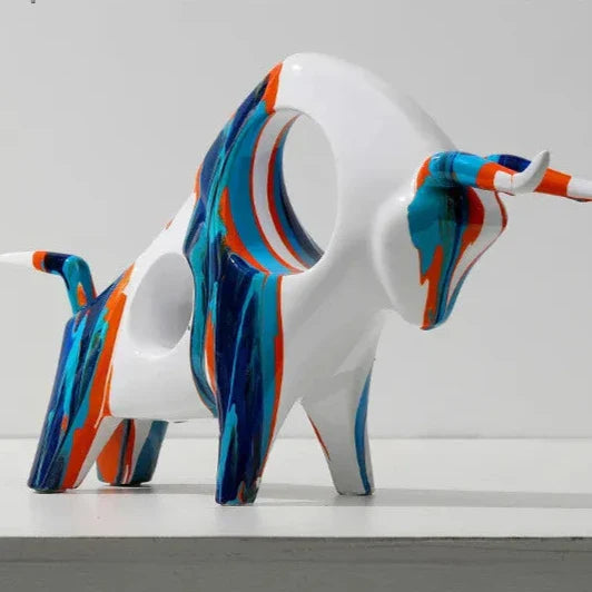 Colourful Nisu Home Bull Ornament with Unique Design for Decorative Display