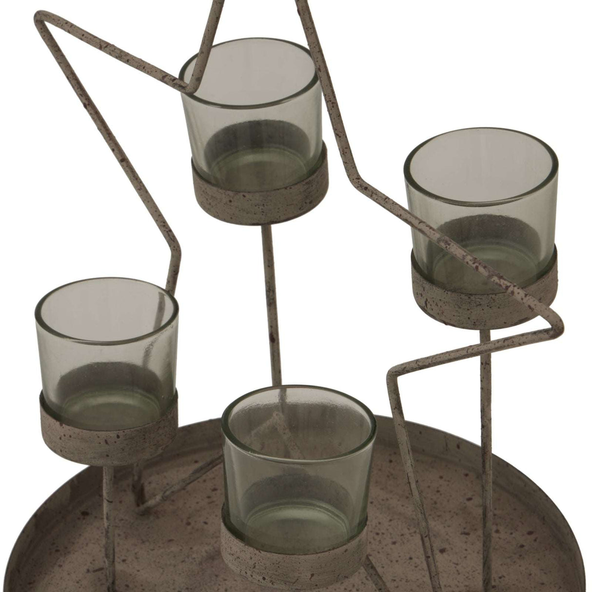 Outline Star candle holder with space for four glass candles for festive decor