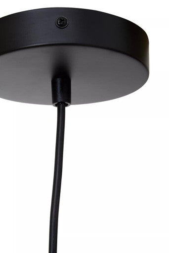 Orsina Pendant Light Ceiling Fixture with a Black Canopy and Hanging Cable