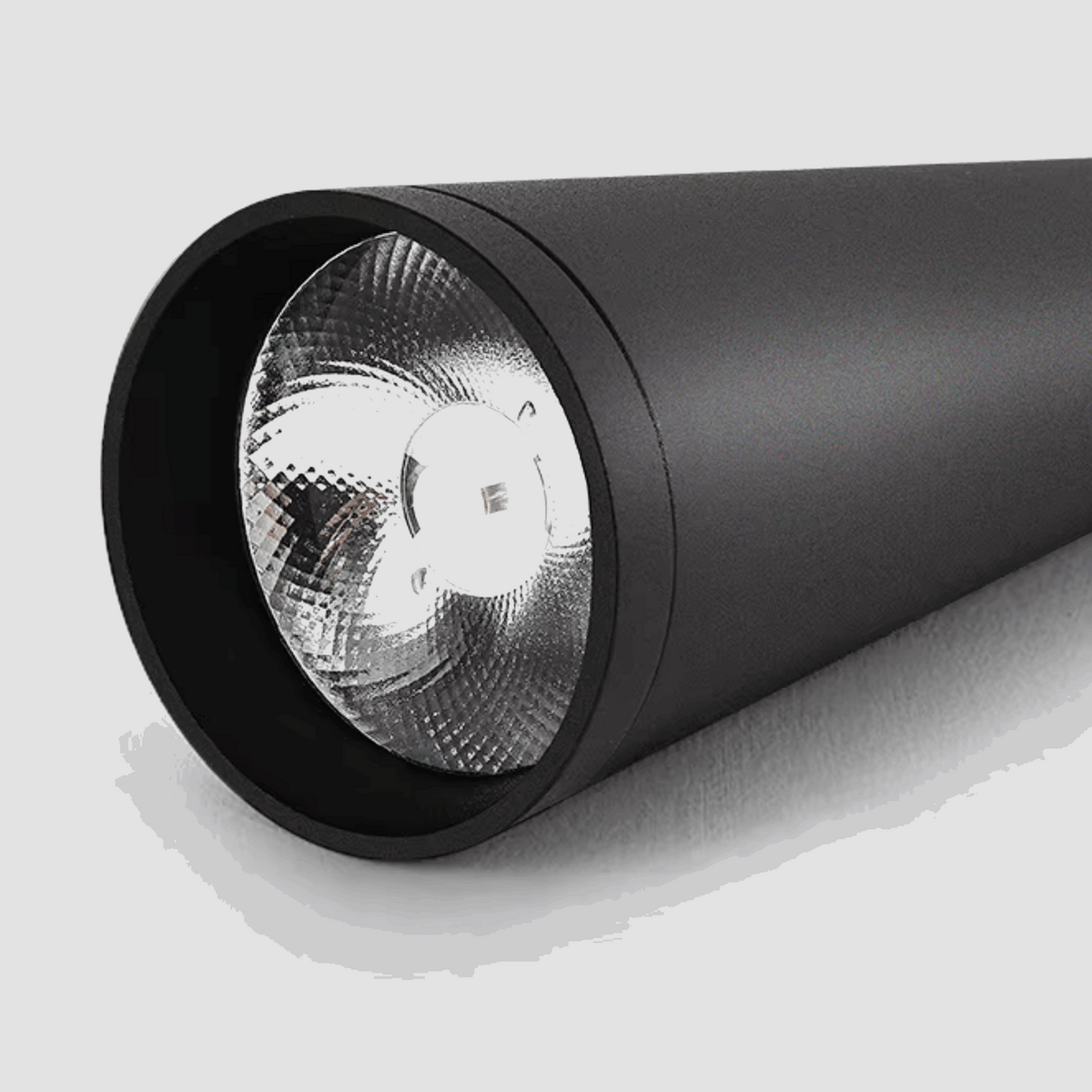 Contemporary black Pendant Light with a sleek cone design and bright LED bulb for modern interiors