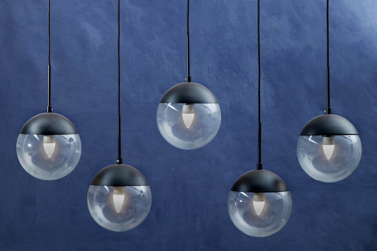 Orsina Pendant Light with Clear Glass Globes for Stylish Ceiling Illumination
