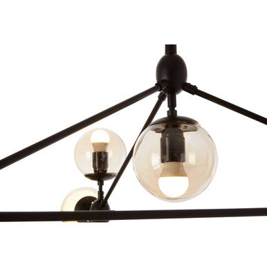 Abira 10 Arm Matte Black Pendant Light Orsina