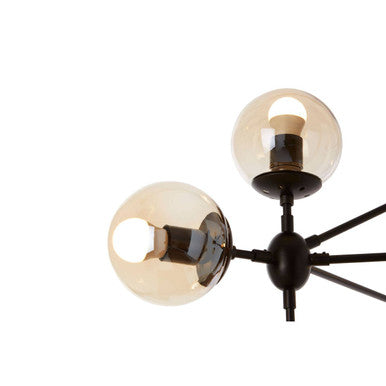 Abira 10 Arm Matte Black Pendant Light Orsina