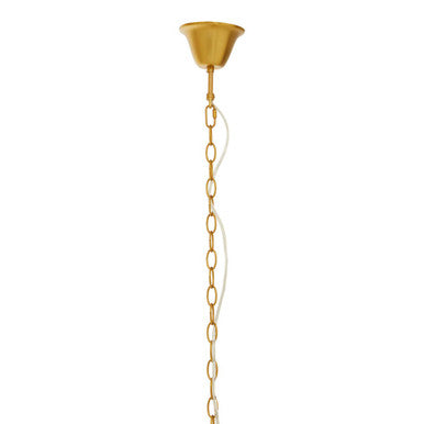 Orsina Pendant Light with a stylish gold finish and elegant chain design for modern interiors
