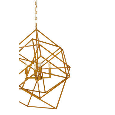 Orsina Pendant Light in Geometric Design with a Bold Yellow Finish for Modern Interiors