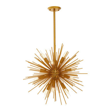 Orsina Pendant Light in Starburst Design with Gold Finish for Modern Living Spaces