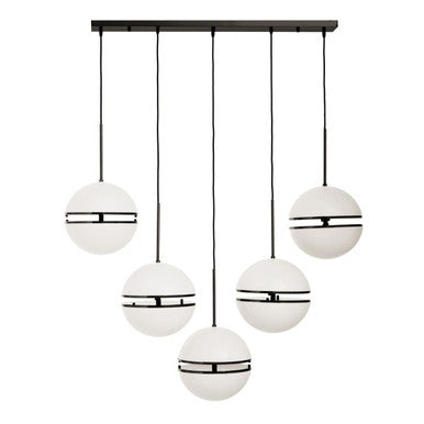 Abira Five Ball Matte Black Pendant Light Orsina