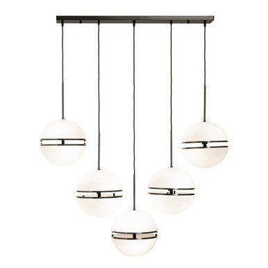 Abira Five Ball Matte Black Pendant Light Orsina