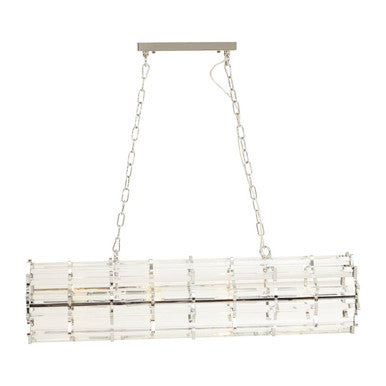 Orsina Pendant Light in a Modern Design with Clear Glass and Metal Details