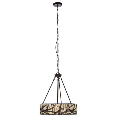 Orsina Pendant Light with a unique design featuring a decorative shade and elegant chain
