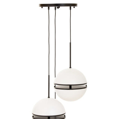 Abira Three Ball Matte Black Pendant Light Orsina
