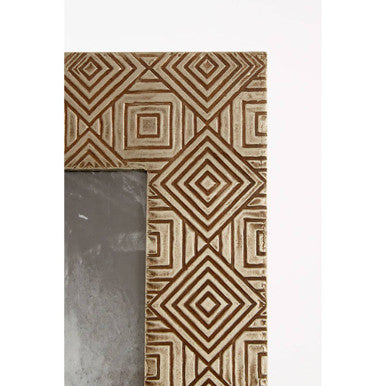 Orsina Photo Frame with an intricate geometric pattern in earthy tones for stylish decor