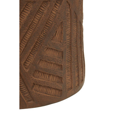 Decorative Orsina planter with textured brown surface for indoor or outdoor use