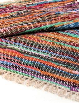155 x 90cm Luxury Rag Rug - Natural AW Dropship UK