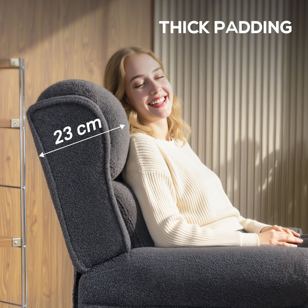 Comfortable Recliner Armchair with thick padding for ultimate relaxation and support