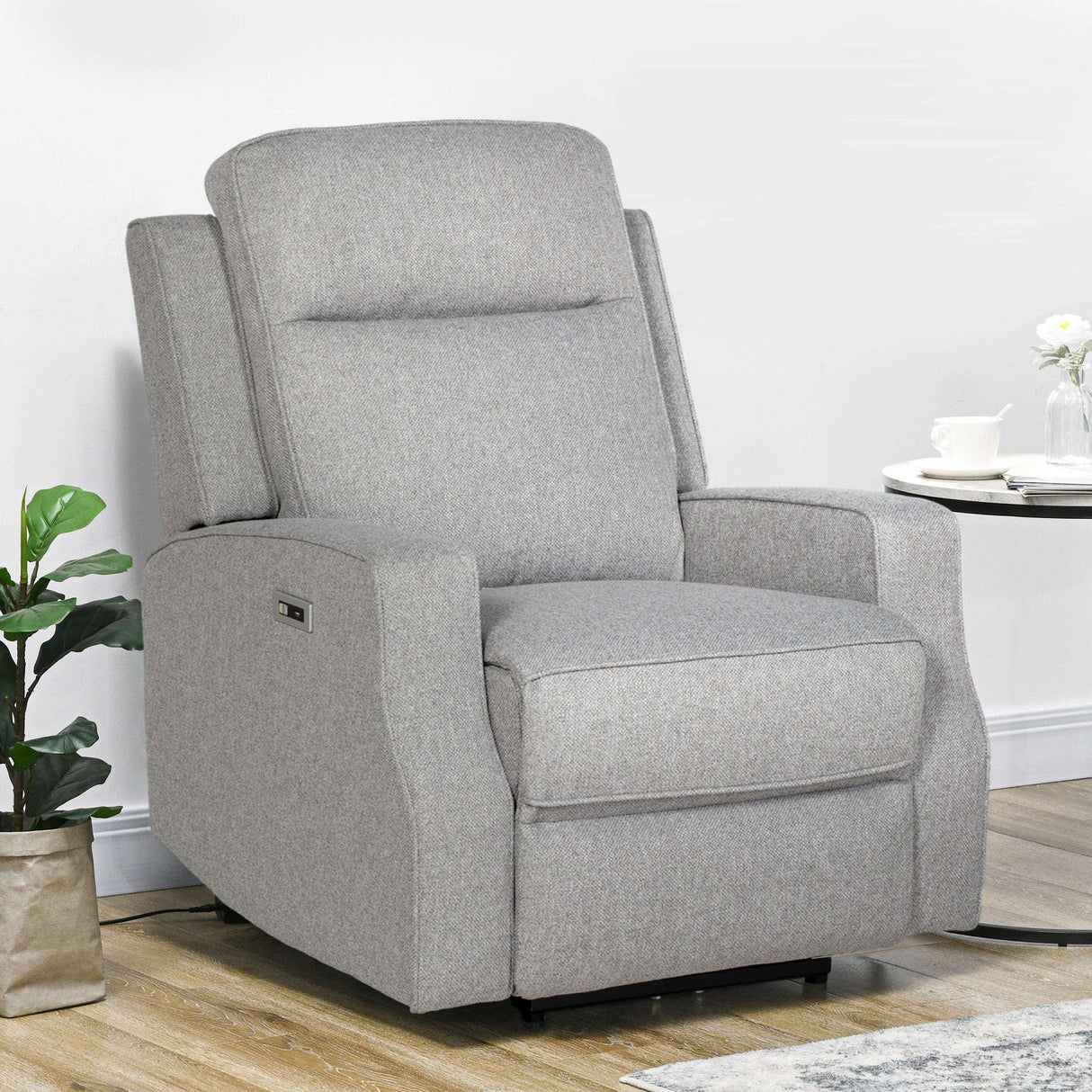 Wise Galleria Reclining Chair in Grey Upholstery with Comfortable Design for Relaxation