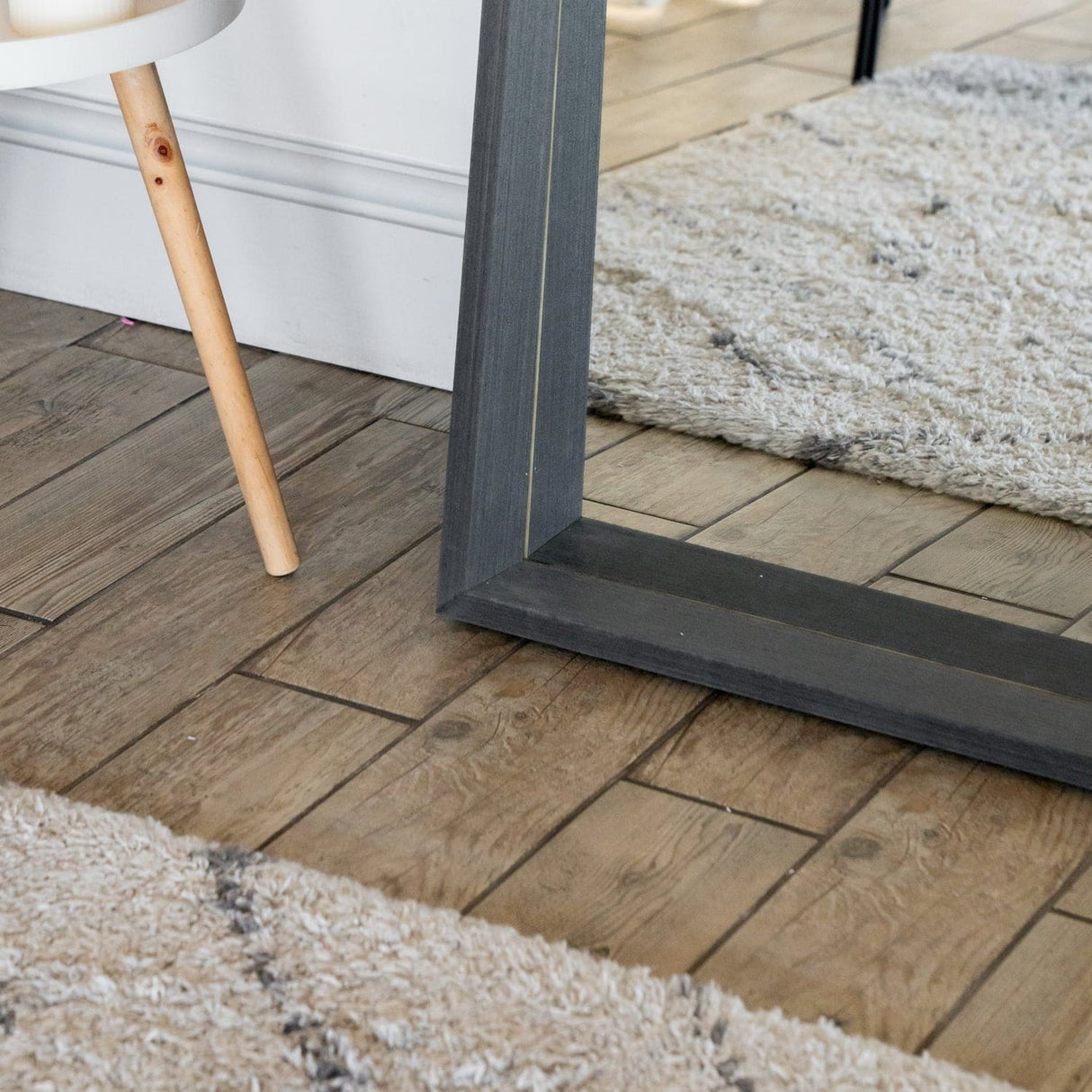 Jobu Home Rectangle Mirror with a sleek frame, perfect for modern interior decor