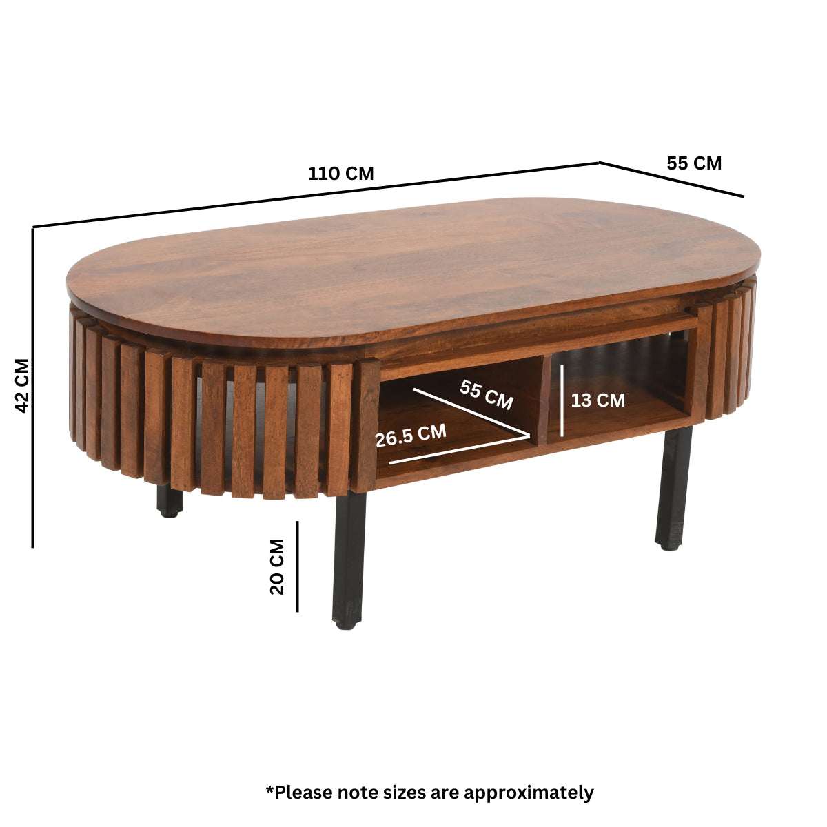 Verty Furniture Rectangular Coffee Table with a modern design and ample storage space