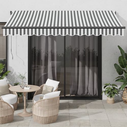 vidaXL Automatic Retractable Awning with LEDs Burgundy 300x250 cm vidaXL