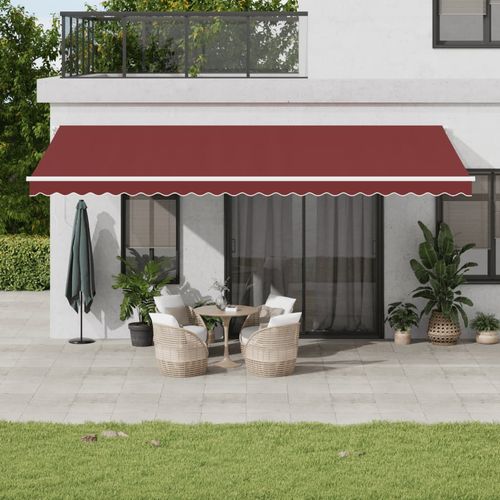 vidaXL Automatic Retractable Awning with LED Anthracite&White 400x350 cm vidaXL