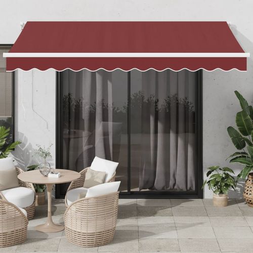 vidaXL Automatic Retractable Awning with LED Anthracite&White 400x350 cm vidaXL