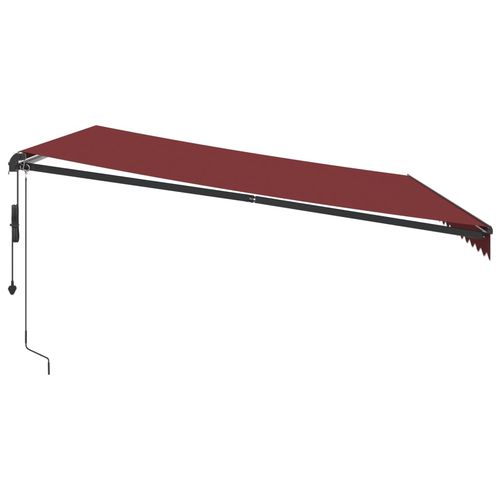 vidaXL Automatic Retractable Awning Burgundy 300x250 cm vidaXL