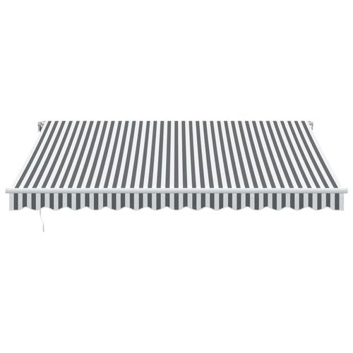 vidaXL Manual Retractable Awning Anthracite&White 400x300 cm vidaXL