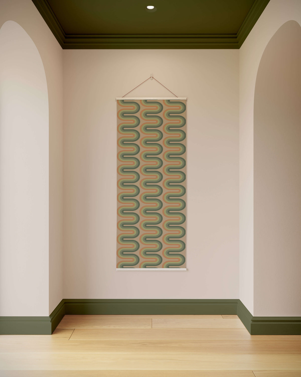 Printworks Tapestry featuring a modern wavy design, perfect for stylish home decor