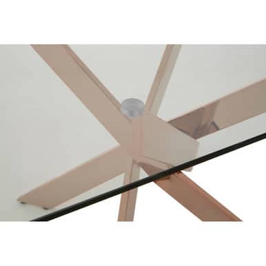 Allure Rectangular Rose Gold Dining Table Orsina