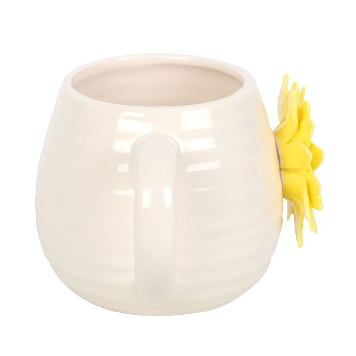 Hello Sunshine Rounded Mug with 3D Sunflower N/A